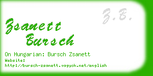 zsanett bursch business card